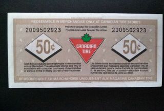 Canadian Tire Money Replacement Ctc S24 - Ea - 20095 50 Cents Ef