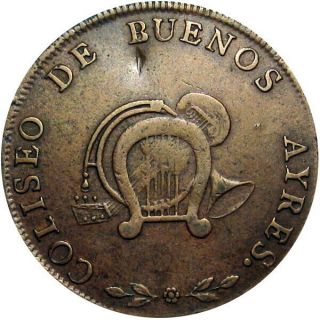 1840 Buenos Aires Argentina Good For Token Comedy Theater Admission