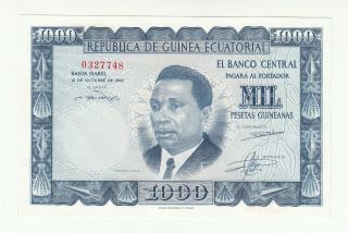 Equatorial Guinea 1000 Pesetas1969 Aunc/unc P3 @