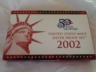 2002 United States Us Silver Proof Coin Set With San Francisco