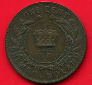 1880 (wide 0) Newfoundland 1 Cent Coin