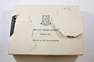 One British Virgin Isl.  Proof Set 1976 Km Ps4 W/.  925 Fine Silv.  Dollar |papers