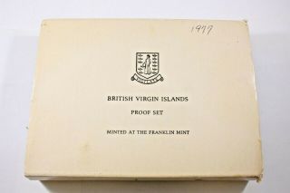 One British Virgin Isl.  Proof Set 1977 Km Ps6 W/.  925 Fine Silv.  Dollar |papers