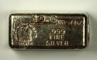 Error Phoenix Precious Metals 5 Oz Silver Bar Poured Stamped 10 Oz Toned