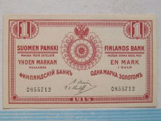Russia - Finland 1 Gold Markkaa 1915 Unc