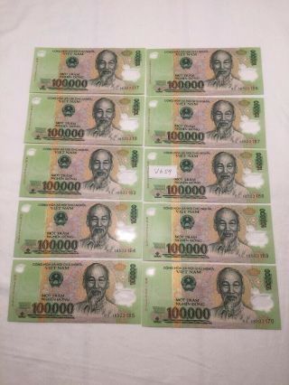 Vietnam Currency,  10 X 100,  000 = 1,  000,  000 Dong,  Banknote,  Uncirculated,  (v659)