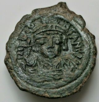 Byzantine Empire.  Tiberius Ii Constantine,  578 - 582 Ad.  Ae Half Follis (gm) Of C
