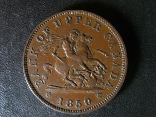PC - 6A1 One Penny 1850 token Bank of Upper Canada Breton 719 2