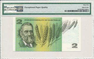 Reserve Bank Commonwealth of Australia $2 ND (1968) S/No 77xx11 PMG 65EPQ 2