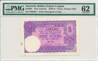 Rubber Export Coupon Sarawak 1 Picul 1941 Pmg 62