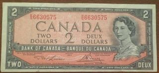 1954 - $2 Canada Bank Note - Canadian Two Dollar Bill - Rg6630575