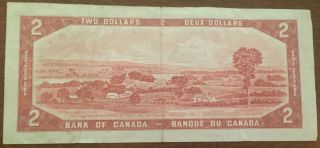 1954 - $2 Canada Bank Note - Canadian Two Dollar Bill - RG6630575 2