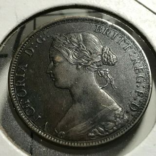 1861 Nova Scotia Canada One Penny Coin