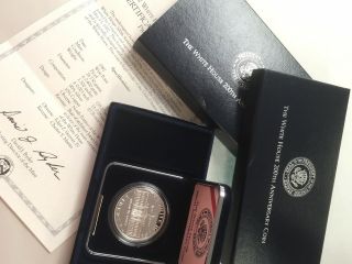 1992 - W White House 200th Anniversary Silver Commemorative Coin,  and Box 6