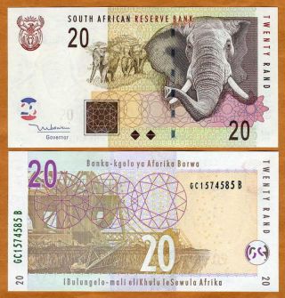 South Africa,  20 Rand,  Nd (2005),  P - 129,  Unc Elephant