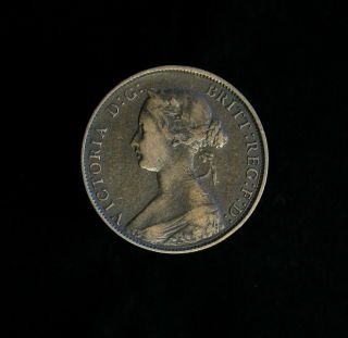 1861 Great Britain Half 1/2 Penny