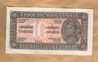 10 Dinara 1944 - Yugoslavia - Aunc