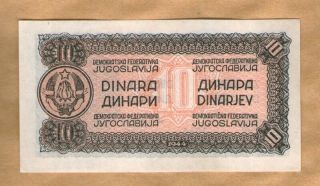 10 Dinara 1944 - Yugoslavia - aUNC 2