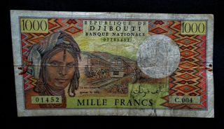 FRANCE,  DJIBOUTI,  Banknote,  1000 Francs. 2