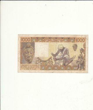 Banknote BANQUE CENTRALE DES ETATS De L ' AFRIQUE DE L ' OUEST 1000 FRANCS 1981 2