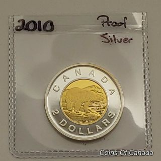 2010 Canada $2 Toonie Silver,  Gold Proof Ultra Heavy Cameo Coin Coinsofcanada