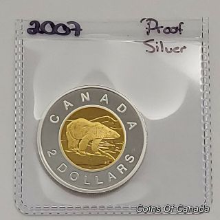 2007 Canada $2 Toonie Silver,  Gold Proof Ultra Heavy Cameo Coin Coinsofcanada
