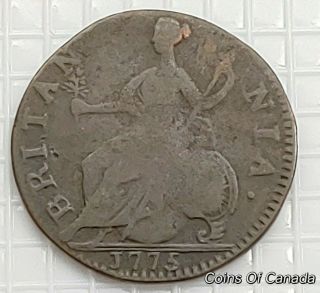 1775 Great Britain - Half Penny Coin - King George Iii Coinsofcanada