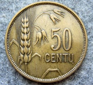 Lithuania 1925 50 Centu,  Could Be Varnished