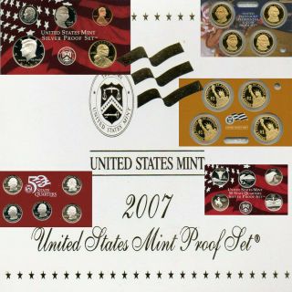2007 United States Silver Proof Set " 14 Coin Set "