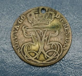 1747,  Kingdom Of Norway,  Frederick V.  Scarce Silver 24 Skilling Coin.
