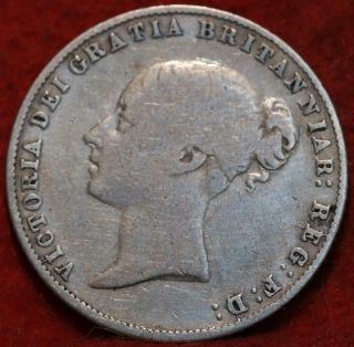1858 Great Britain 6 Pence Silver Foreign Coin