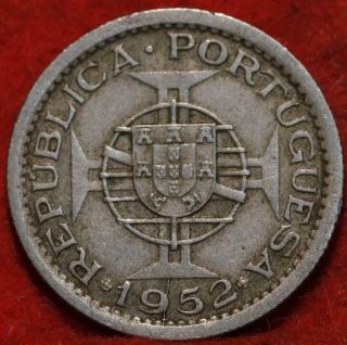 1952 Portuguese Guinea 2 /2 Escudos Foreign Coin