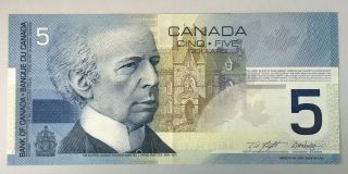 1986 Bank Of Canada 5 Five Dollars Bank Note