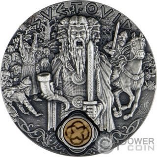 Svetovid War Slavic Gods 2 Oz Silver Coin 2$ Niue 2019