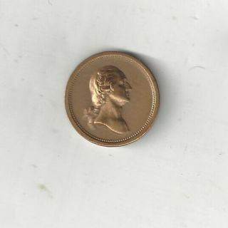 Civil War Era George Washington Abraham Lincoln Portrait Bronze Token Coin
