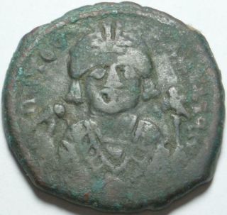 582 - 602 Ad Byzantine Empire Maurice Tiberius Follis Of Year 4 Antioch 585 - 6