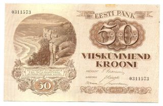 Estonia Estonian Banknote 50 Krooni 1929 Vf