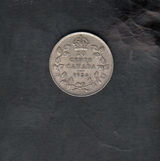 1934 Canada Nickel 10 Cents