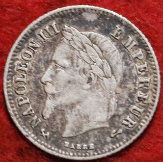 1866k France 20 Centimes Silver Foreign Coin