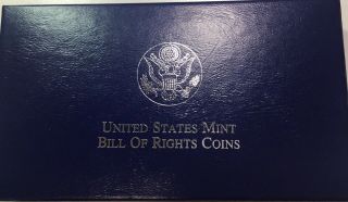 1993 Bill Of Rights 2 Coin Proof Commemorative Set In Packaging