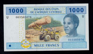 Central African States 1000 Francs 2002 (00) Cameroun Pick 207u Unc.