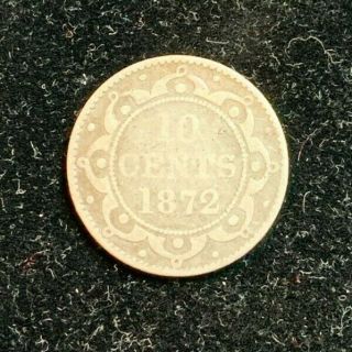 1872 Newfoundland 10 Cent Coin (c 2820)