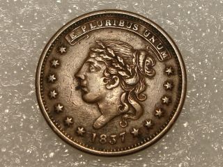 1837 Millions For Defence Not One Cent For Tribute Htt Hard Times Token Vf - Xf