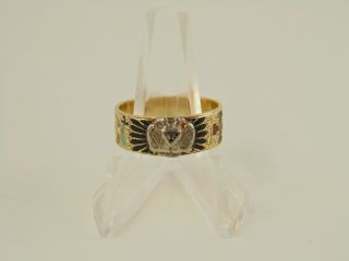 14k Gold 32nd Degree Masonic Scottish Rite Band Ring I Beleive From 1930s Jab