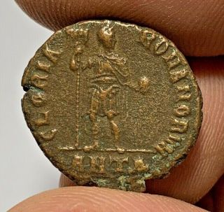 Ancient Roman Bronze Coin Theodosius Large 4.  5gr 20.  0mm