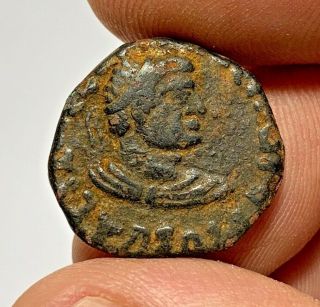 Ancient Indo - Greek Bronze Coin Tetradrachm Uncertain 7.  8gr 23.  0mm