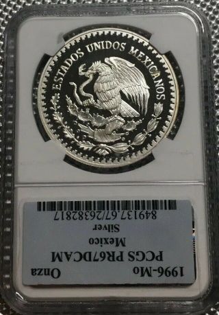 1996 Mo Mexico Silver Libertad NGC & PCGS PF67 1 Onza Proof Mexican Bullion Coin 4