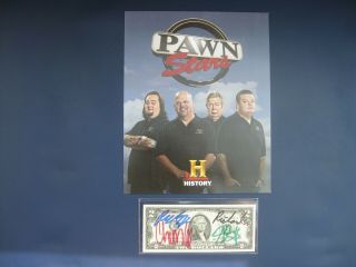 Pawn Stars Tv Show/vegas Shop Signed 2009 $2 Banknote United States Of America