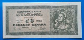 Yugoslavia,  50 Dinara 1950,  Series Informbiro,  Unissued,  Xf,  Rr