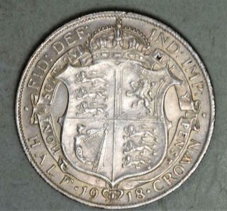Great Britain 1918 Half Crown Silver Coin